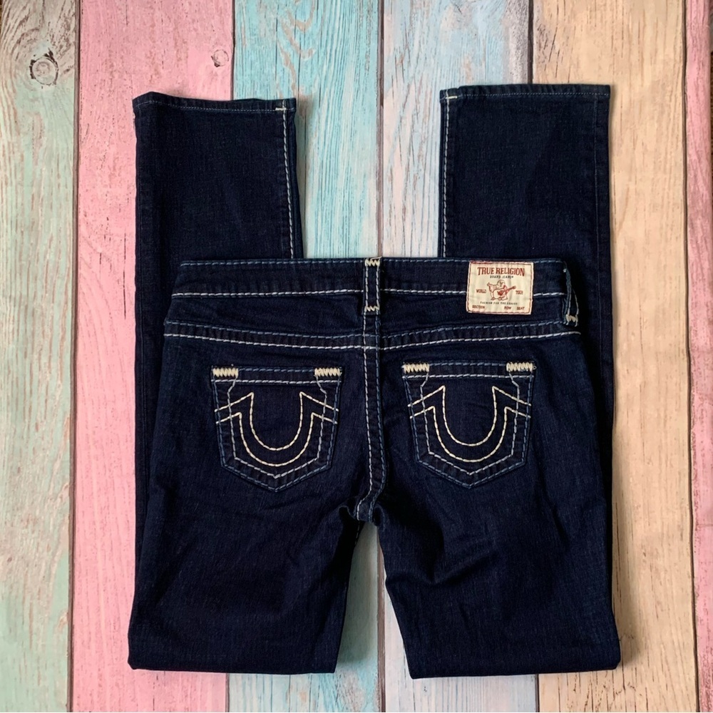 Billie low rise straight true religion Dark Blue Jeans - Picture 8 of 9